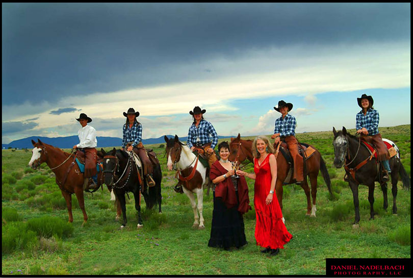 Men and Women on Horseback | Santa Fe Chamber of Commerce | Santa Fe, NM